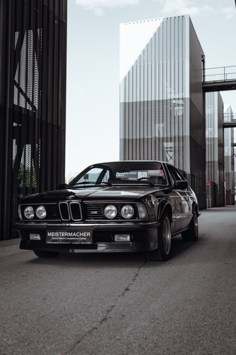 black vintage bmw car