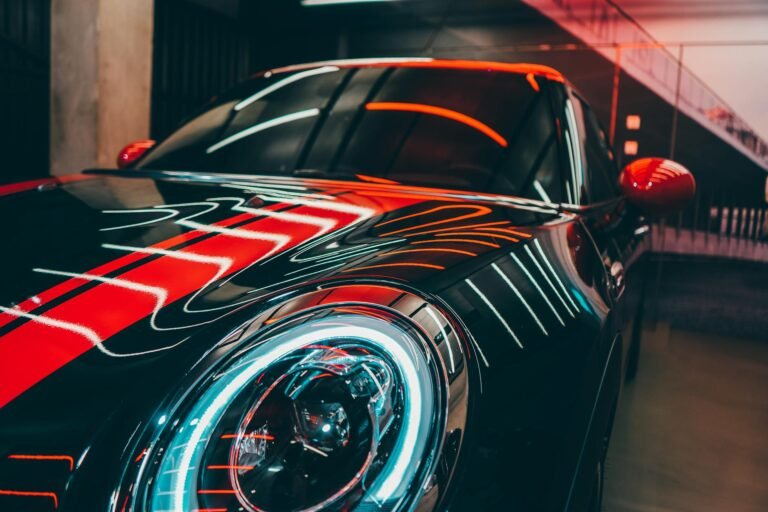 black mini cooper vehicle