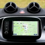 turned on black gps monitor